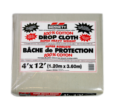 Super Heavy Weight 100% Cotton Drop Sheets 4'x12'