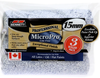 Bennett Micro Pro 15mm Roller 3 Pack